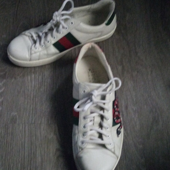 Gucci Men's Ace embroidered "snake" | white |sneaker size 8.5 - Picture 2 of 4